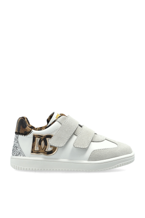 Sports shoes with logo and shimmering appliqués