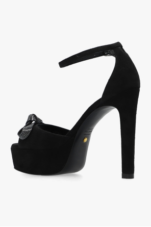 Stuart Weitzman ‘Discoplatform Bow’ heeled sandals