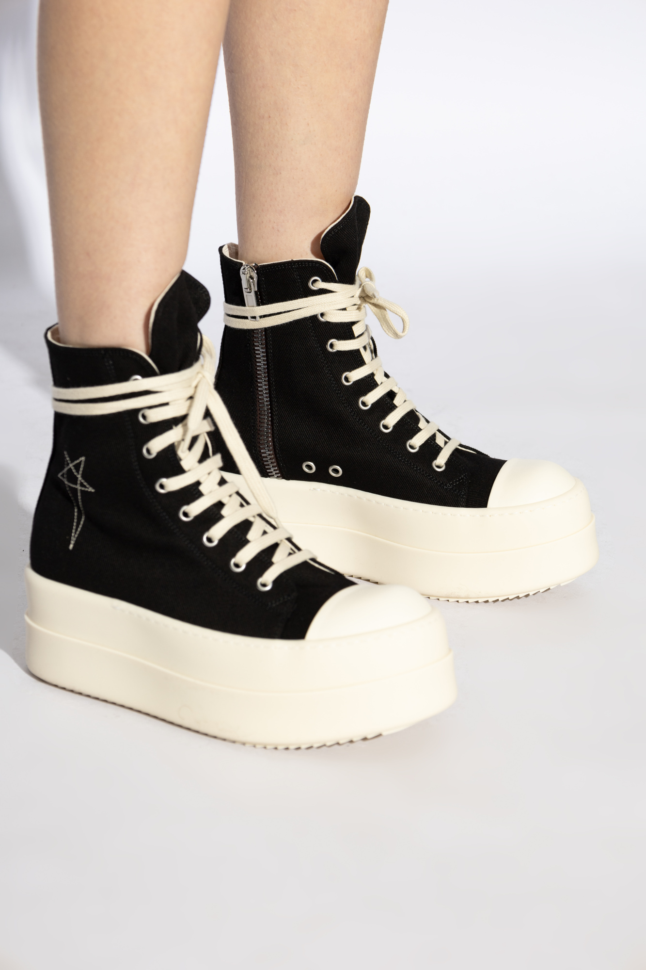Black High-top trainers Double Bumper Rick Owens DRKSHDW - Vitkac GB