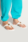 Versace WHITE Appliquéd flip-flops