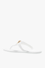 Versace WHITE Appliquéd flip-flops
