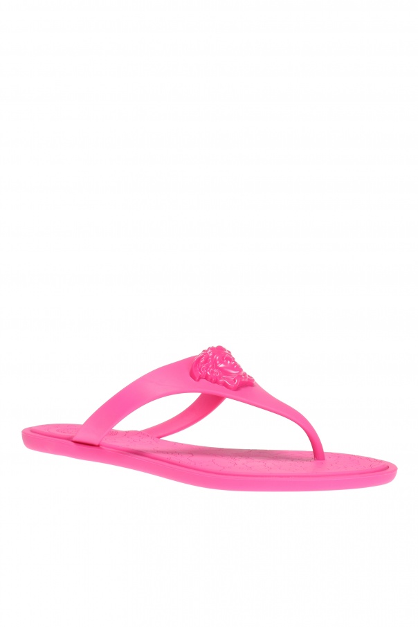 versace pink flip flops