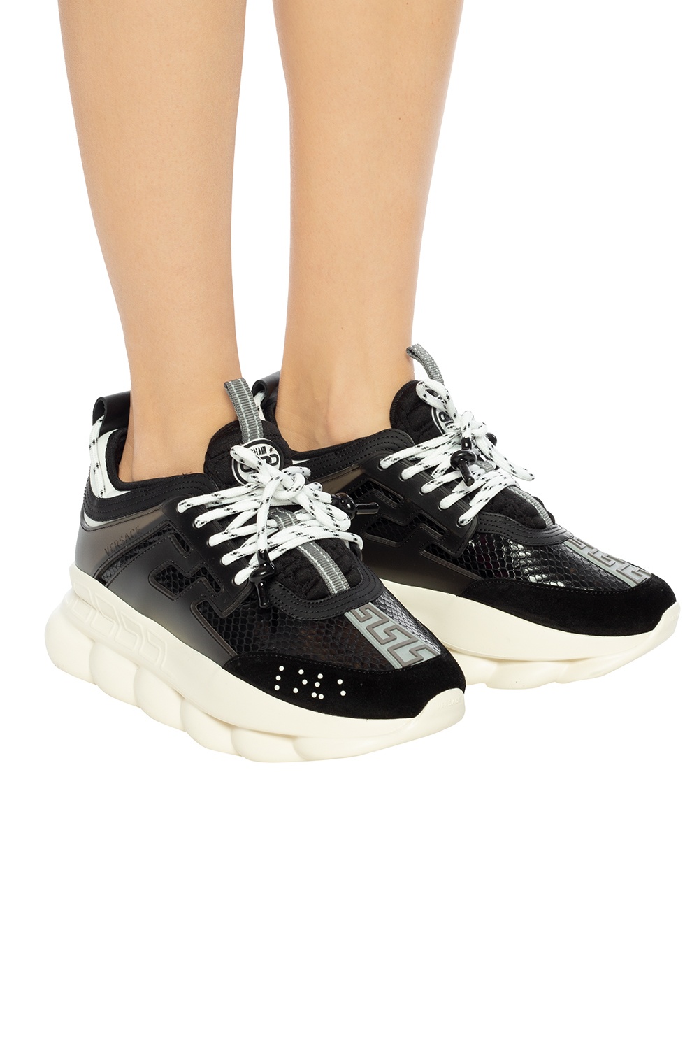 Versace x 2 Chainz Black Chain Reaction Sneakers - size 41