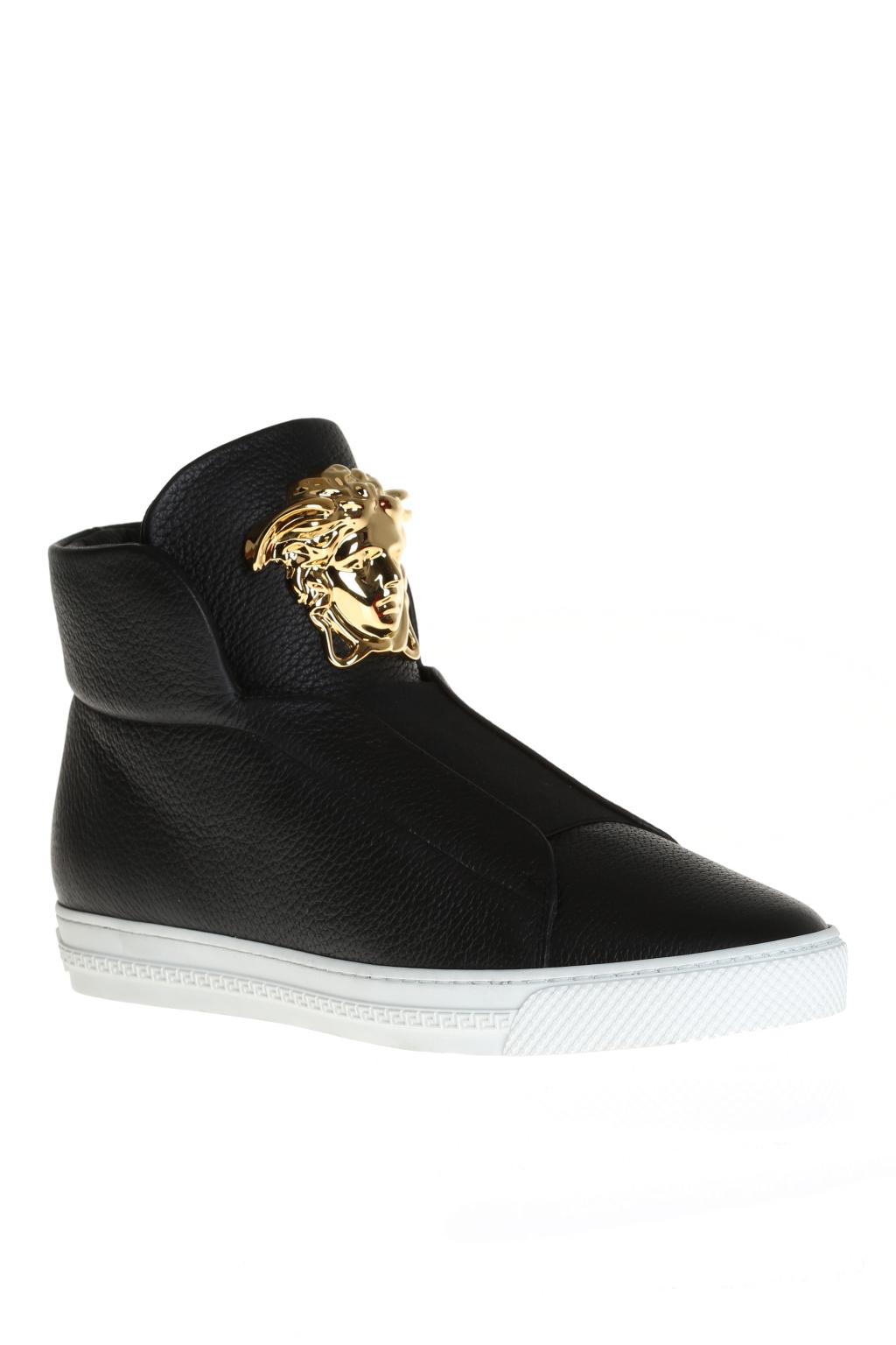 versace black high top sneakers