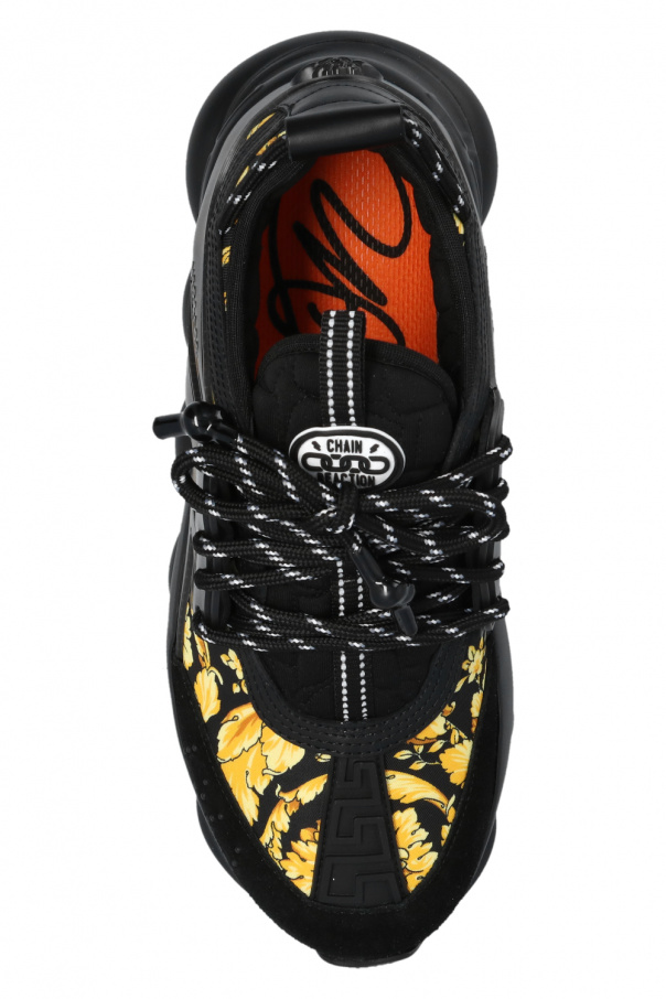 Versace Chain Reaction Sneakers in Black Polyester ref.477909 - Joli Closet