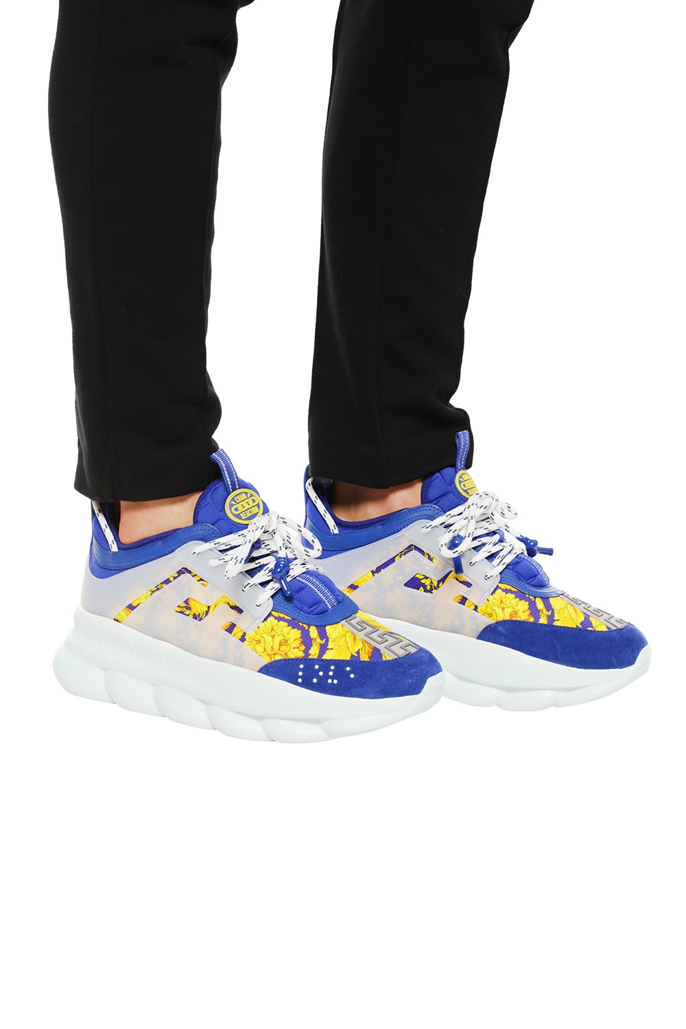White 'Chain Reaction' sneakers with logo Versace - Vitkac France