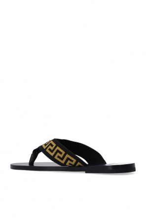 Versace Leather flip-flops