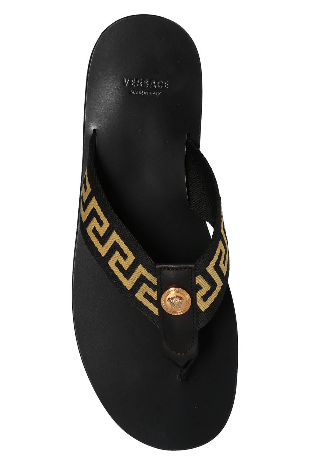 Versace Leather flip-flops