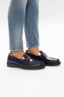Versace NAVY BLUE Leather loafers
