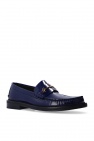 Versace NAVY BLUE Leather loafers
