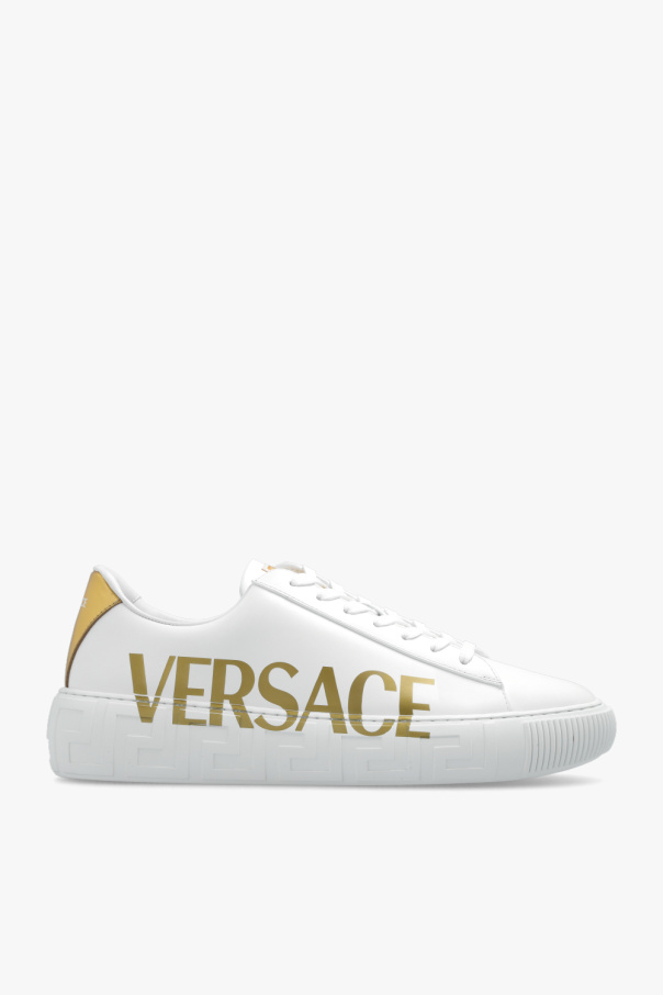 Versace sneakers nero tessuto vernice BX822