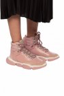 Moncler PINK 'Brianna' leather shoes with logo