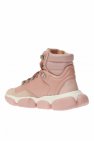 Moncler PINK 'Brianna' leather shoes with logo