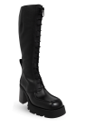 Miista BLACK Knee-high lace-up boots Grit