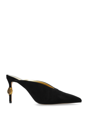 Eagle heeled mules