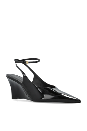 BLACK SUEDE STUDIO Leather wedge shoes "Eliana"