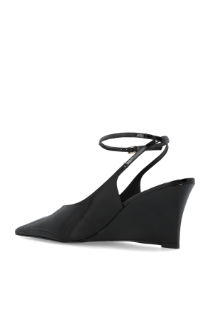 BLACK SUEDE STUDIO Leather wedge shoes "Eliana"