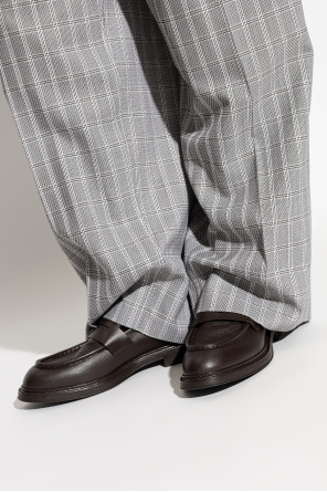 Skórzane buty typu `loafers` od Emporio Armani