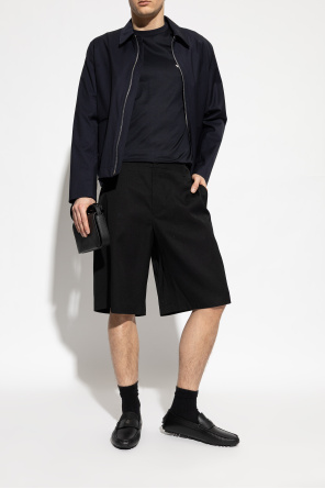 Emporio Armani Leather moccasins with logo