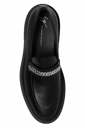 Giuseppe Zanotti 'Achille Chain' leather moccasins