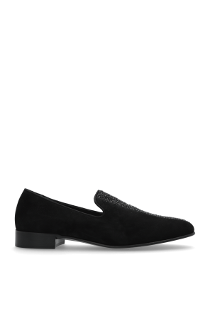 Loafers shoes with shimmering crystals