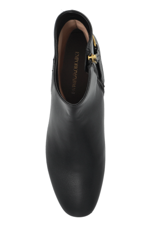 Emporio Armani Leather ankle boots with heels