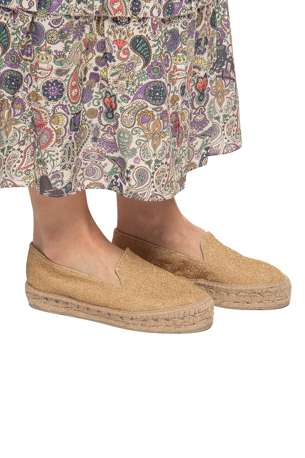 Manebi Metallic trim espadrilles