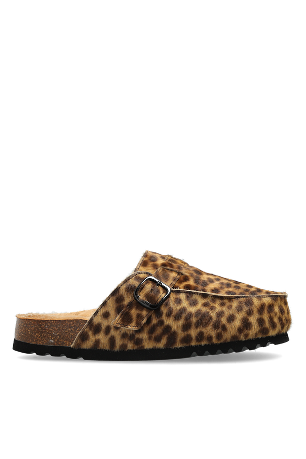 ‘Dakota Fur’ leather clogs od Scholl
