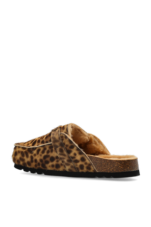 Scholl Ledrige Pantoletten „Dakota Fur“