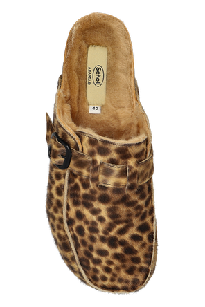 Scholl Ledrige Pantoletten „Dakota Fur“