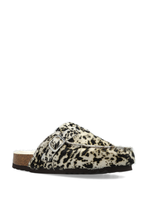 Scholl Sandalias de cuero ‘Dakota Fur’