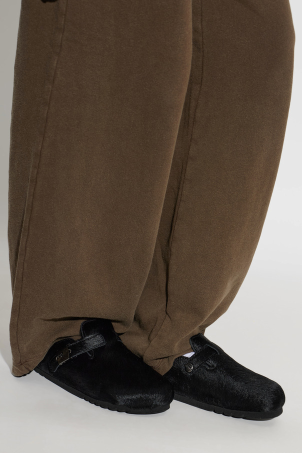 Scholl Leder-Pantoletten „Grace Fur“