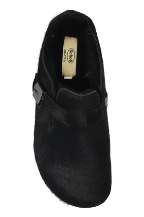 Scholl Leder-Pantoletten „Grace Fur“