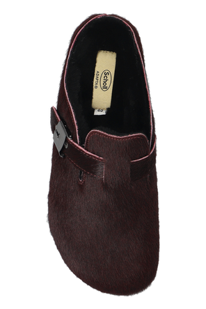 Scholl Sandalias de cuero 'Grace Fur'