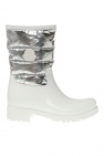 Moncler WHITE ‘Gisele’ rain boots with logo