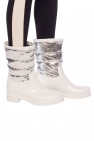 Moncler WHITE ‘Gisele’ rain boots with logo