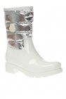 Moncler WHITE ‘Gisele’ rain boots with logo