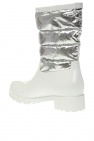 Moncler WHITE ‘Gisele’ rain boots with logo