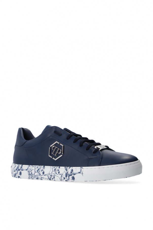 Philipp Plein Sneakers In Grained Leather in White for Men