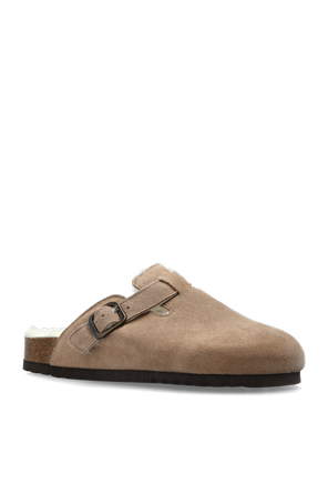 Scholl '‘Fae New F’' suede slides
