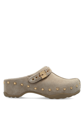 Beige suede mule sandals ‘Pescura Phoebe’