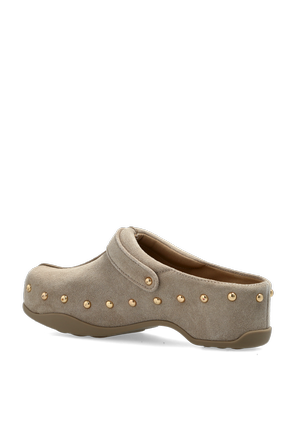 Scholl Beige suede mule sandals ‘Pescura Phoebe’