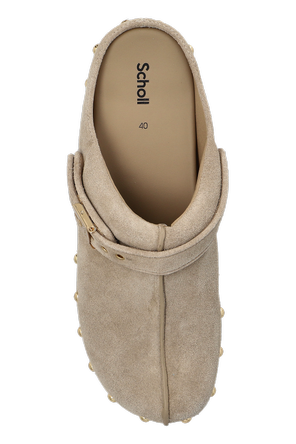 Scholl Beige suede mule sandals ‘Pescura Phoebe’