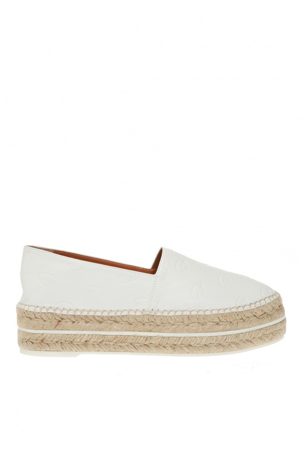 kenzo white leather espadrilles