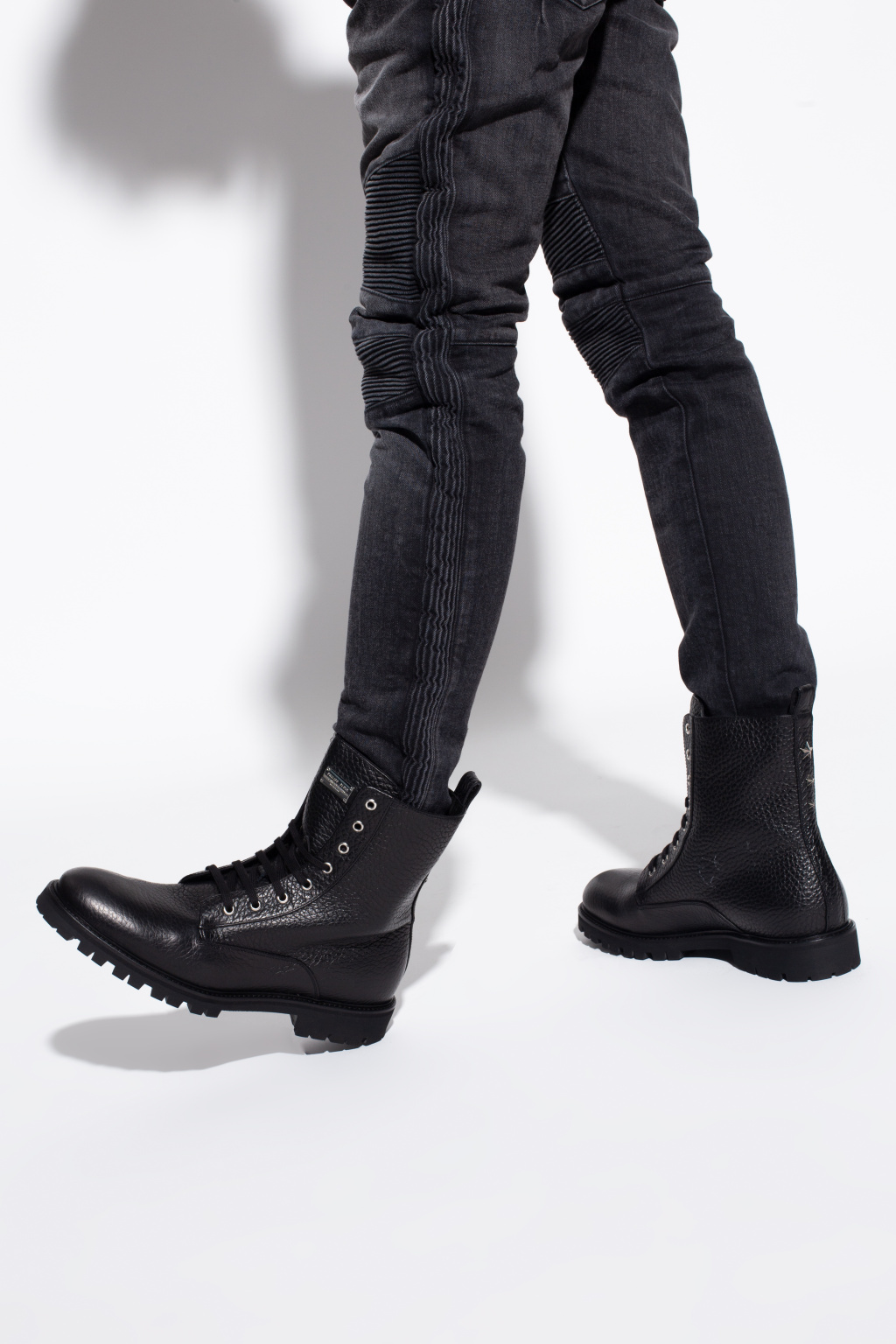 plate lead Tears Philipp Plein Leather ankle boots | Men's Shoes | Vitkac