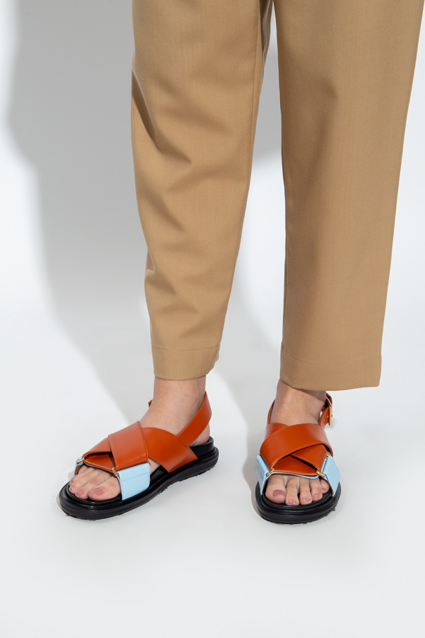 marni print Leather sandals