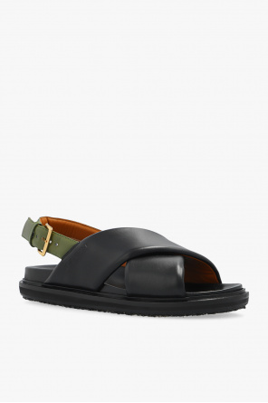 marni cotton ‘Fussbett’ leather sandals