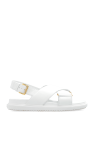 Marni Fussbett floral-appliqué flat sandals Weiß