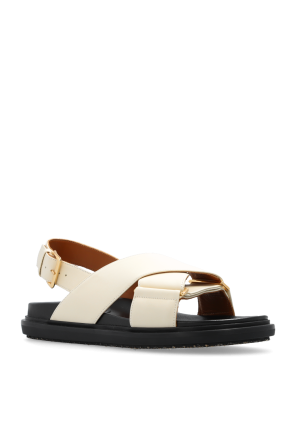 marni KNEE-HIGH ‘Fussbett’ leather sandals