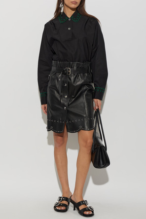 Marni Leather heeled mules